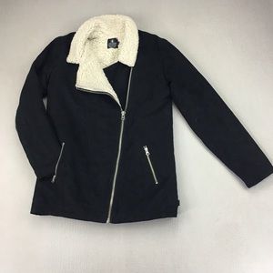 Volcom True To This Sherpa Lined Soft Shell Asymmetrical Fleece Jacket Women’s S